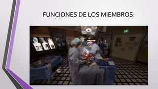 FUNCIONES DE LOS MIEMBROS:
 