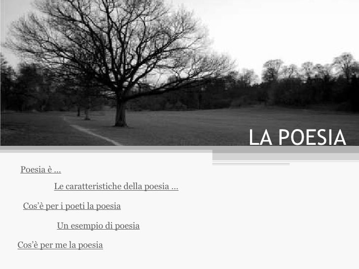 Cos'è La Poesia Per I Poeti