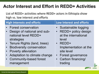 REDD+ Policy Network Analysis in Ethiopia