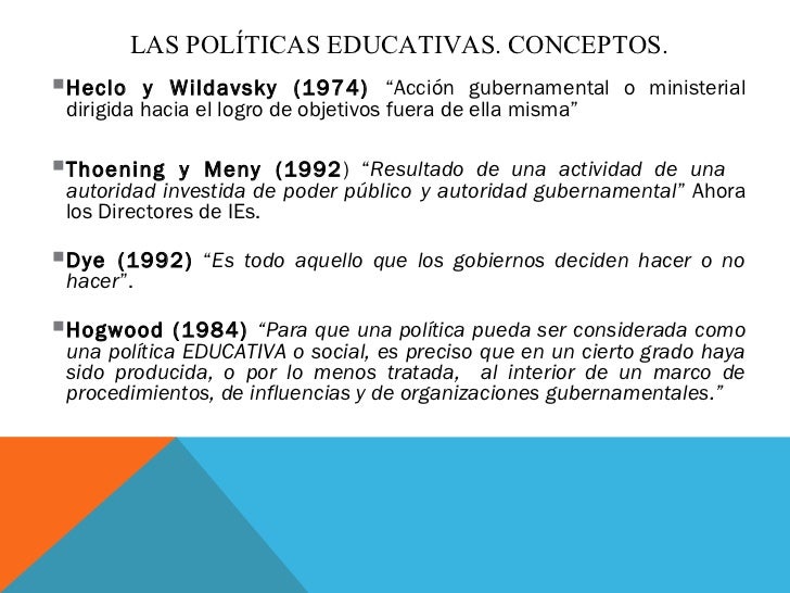 4 politicas educativas