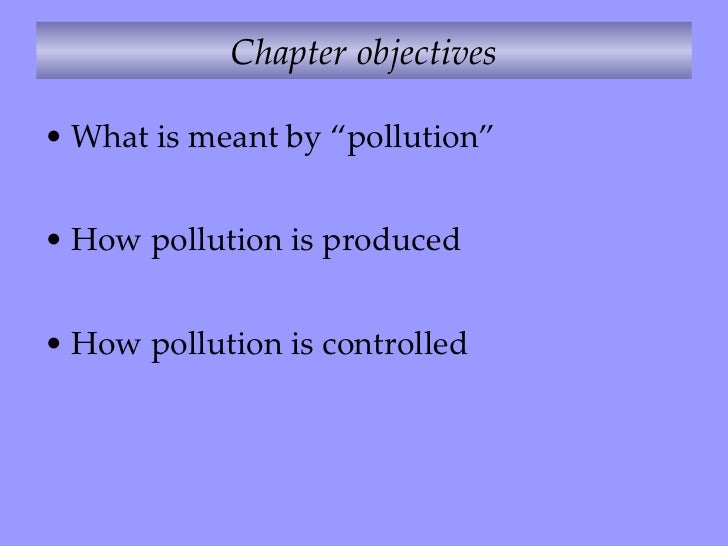 pollution control how Control Pollution