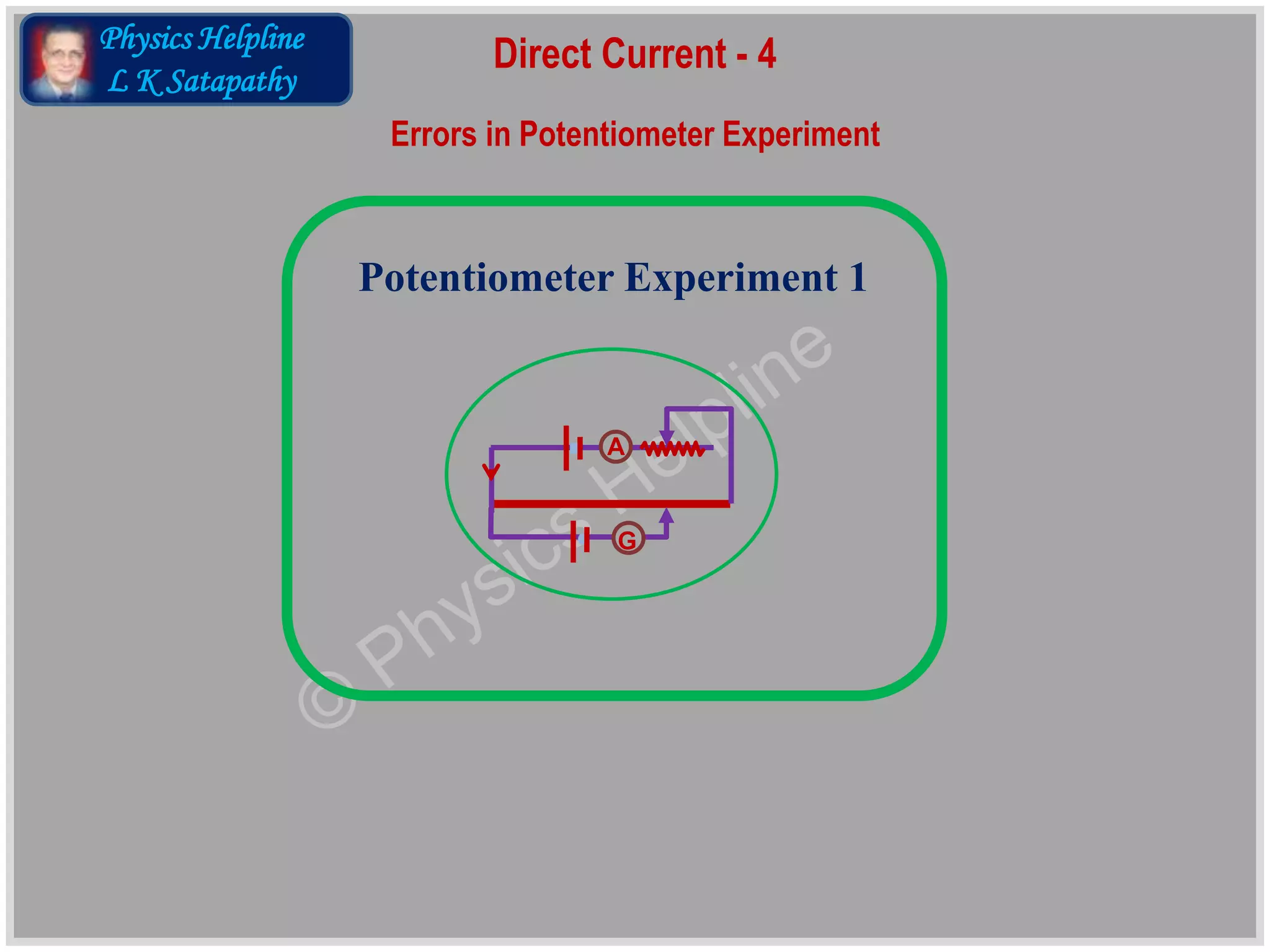 Potentiometer Experiment 1 | PPTX