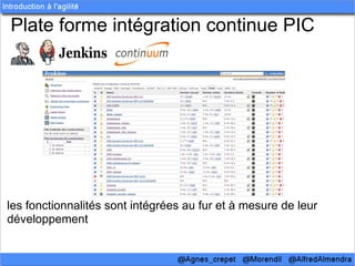 Plate forme intégration continue PIC




les fonctionnalités sont intégrées au fur et à mesure de leur
développement
 