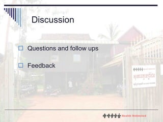 Discussion Questions and follow ups Feedback 
