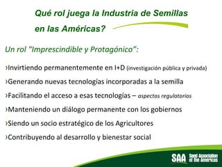 El rol de las Asociaciones de semillas como facilitadores del comercio, Por Diego Risso