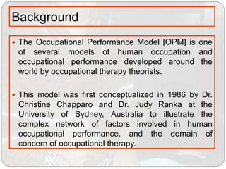 Occupupational Performance Model | PPTX