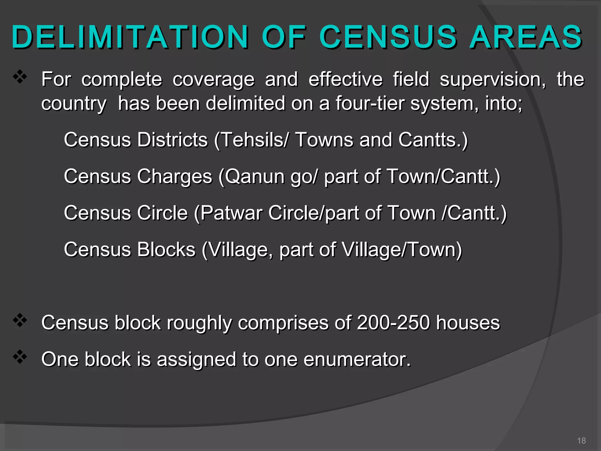 Presentation on population census statistics by population census ...