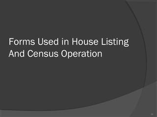 Houselisting Housing Census Form.pdf Presentation on population census statistics by population census ...