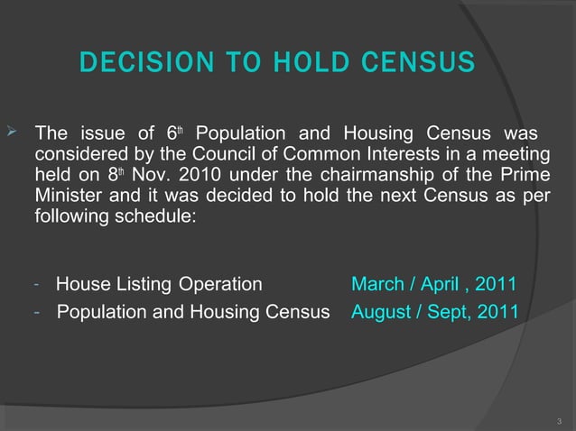Presentation on population census statistics by population census ...