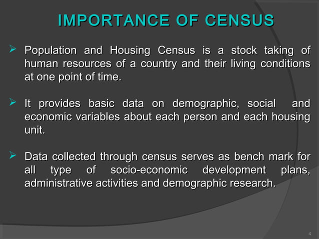 Presentation on population census statistics by population census ...