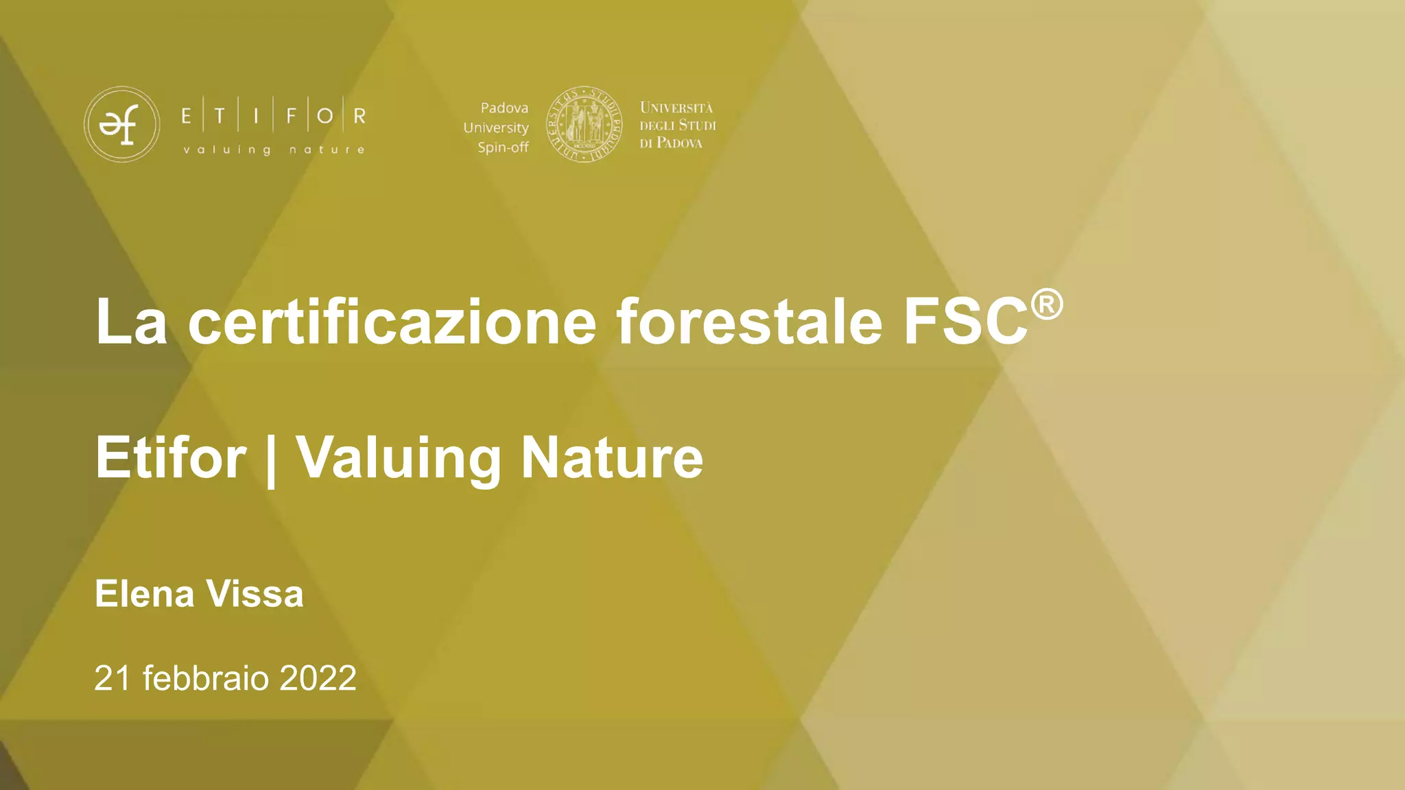 La certificazione forestale FSC | PPT