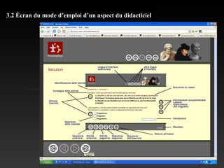 3.2 Écran du mode d’emploi d’un aspect du didacticiel
 