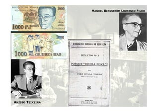 MANOEL BERGSTRÖM LOURENÇO FILHO 
ANÍSIO TEIXEIRA 14 
 