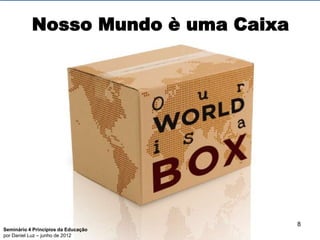 Nosso Mundo è uma Caixa




                                     8
Seminário 4 Princípios da Educação
por Daniel Luz – junho de 2012
 