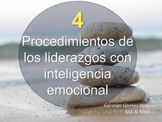 4
Procedimientos
de los liderazgos
con inteligencia
emocional
Germán Gómez Veas
MA & MBA
 
