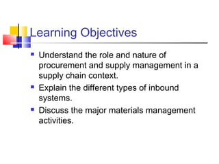 PROCUREMENT AND SUPPLY MANAGEMENT | PPT