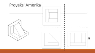 Gambar teknik proyeksi piktorial orthogonal dan perspektif | PPTX