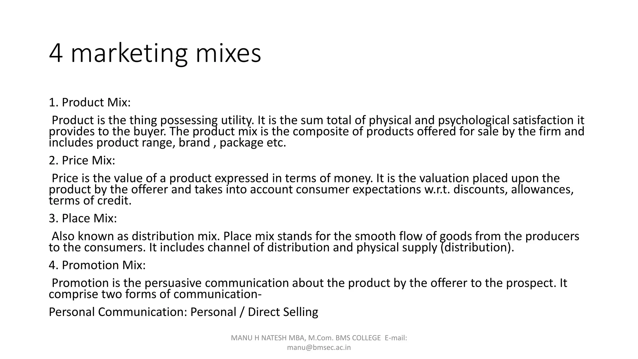 MARKETING MIX 4ps | PPT