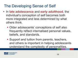 Cognition & Development: Conceptualisations of Self and Identity | PPTX