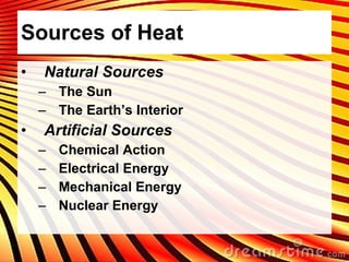 Artificial Sources Of Heat