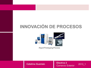 INNOVACIÓN DE PROCESOS



           Rapid Prototyping Process




                               Electiva 2
  Catalina Guzmán                                  2013_1
                               Comercio Exterior
 