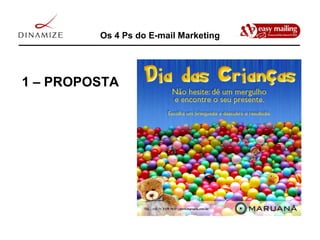 Os 4 Ps do E-mail Marketing 1 – PROPOSTA 