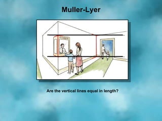 Muller-Lyer Are the vertical lines equal in length? 