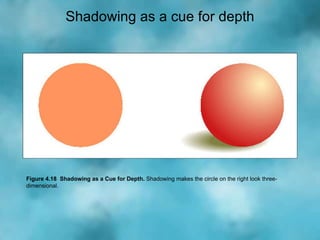 Figure 4.18  Shadowing as a Cue for Depth.  Shadowing makes the circle on the right look three-dimensional. Shadowing as a...