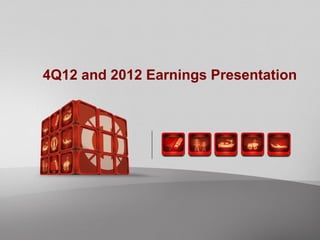 4Q12 and 2012 Earnings Presentation
 