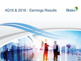 4Q16 & 2016  Earnings Results
 