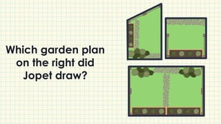 Which garden plan
on the right did
Jopet draw?
 