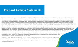 Forward-Looking Statements
Statements made in this press release or in our earnings call for the fourth quarter of fiscal year 2023 that look forward in time or that express management’s beliefs, expectations or hopes are forward-looking statements
under the Private Securities Litigation Reform Act of 1995. Such forward-looking statements reflect the views of management at the time such statements are made and are subject to a number of risks, uncertainties,
estimates, and assumptions that may cause actual results to differ materially from current expectations. These statements include statements concerning: the effect, impact, potential duration or other implications of the
COVID-19 pandemic and any expectations we may have with respect thereto; our expectations regarding future improvements in productivity; our belief that improvements in our organizational capabilities will deliver
compelling outcomes in future periods; our expectations regarding improvements in international volume; our expectations that our transformational agenda will drive long-term growth; our expectations regarding the
continuation of an inflationary environment; our expectations regarding improvements in the efficiency of our supply chain; our expectations regarding the impact of our Recipe for Growth strategy and the pace of progress in
implementing the initiatives under that strategy; our expectations regarding Sysco’s ability to outperform the market in future periods; our expectations that our strategic priorities will enable us to grow faster than the market;
our expectations regarding our efforts to reduce overtime rates and the incremental investments in hiring; our expectations regarding the expansion of our driver academy and our belief that the academy will enable us to
provide upward career path mobility for our warehouse colleagues and improve colleague retention; our expectations regarding the benefits of the six-day delivery and last mile distribution models; our plans to improve the
capabilities of our sales team; our expectations regarding the impact of our growth initiatives and their ability to enable Sysco to consistently outperform the market; our expectations to exceed our growth target by the
end of fiscal 2024; our ability to deliver against our strategic priorities; economic trends in the United States and abroad; our belief that there is further opportunity for profit in the future; our future growth, including
growth in sales and earnings per share; the pace of implementation of our business transformation initiatives; our expectations regarding our balanced approach to capital allocation and rewarding our
shareholders; our plans to improve colleague retention, training and productivity; our belief that our Recipe for Growth transformation is creating capabilities that will help us profitably grow for
the long term; our expectations regarding our long-term financial outlook; our expectations of the effects labor harmony will have on sales and case volume, as well as mitigation expenses;
our expectations for customer acquisition in the local/street space; our expectations regarding the effectiveness of our Global Support Center expense control measures; and our
expectations regarding the growth and resilience of our food away from home market.
It is important to note that actual results could differ materially from those projected in such forward-looking statements based on numerous factors, including those outside
of Sysco’s control. For more information concerning factors that could cause actual results to differ from those expressed or forecasted, see our Annual Report on
Form 10-K for the year ended July 2, 2022, as filed with the SEC, and our subsequent filings with the SEC. We do not undertake to update our forward-looking statements,
except as required by applicable law.
2
 