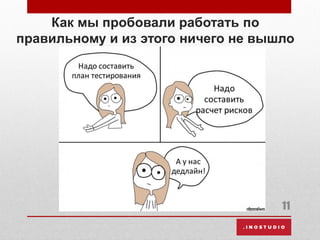 Как мы пробовали работать по
правильному и из этого ничего не вышло
11
 
