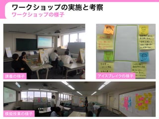 ワークショップの実施と考察
ワークショップの様子
 