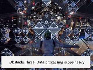 Obstacle Three: Data processing is ops heavy
 