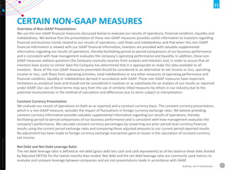 Copyright©2016TheNielsenCompany.
17NLSN 4Q and FY 2016 Results
CERTAIN NON-GAAP MEASURES
Overview of Non-GAAP Presentation...
