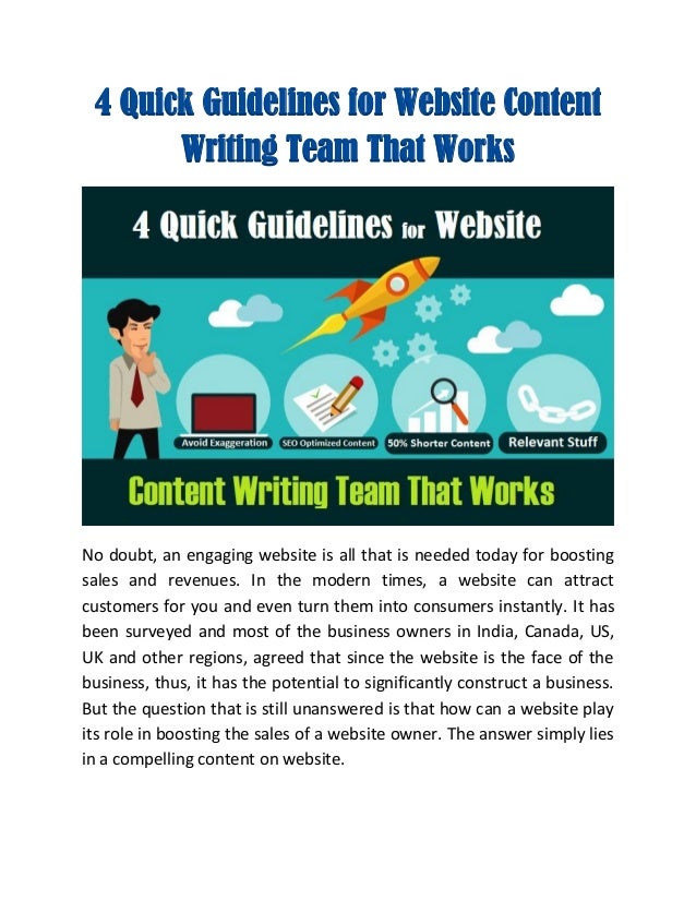 Website content writing