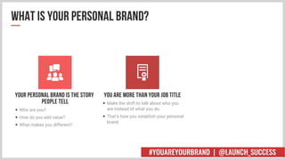 #YOUAREYOURBRAND | @LAUNCH_SUCCESS
 