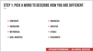 #YOUAREYOURBRAND | @LAUNCH_SUCCESS
 