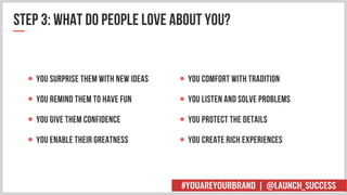 #YOUAREYOURBRAND | @LAUNCH_SUCCESS
 