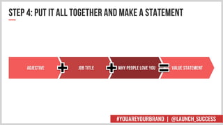 #YOUAREYOURBRAND | @LAUNCH_SUCCESS
 