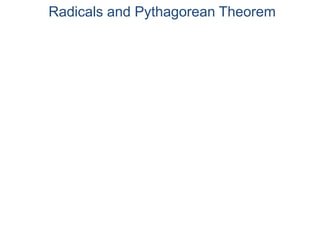 Radicals and Pythagorean Theorem
 