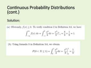 Solution:
Continuous Probability Distributions
(cont.)
 
