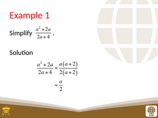 Example 1
Simplify .
Solution
 