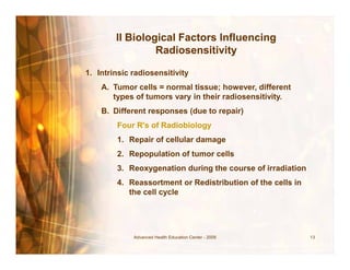 TPRINCIPALES DE LA RADIOBIOLOGIA 4R de la radiobiologia.pdf
