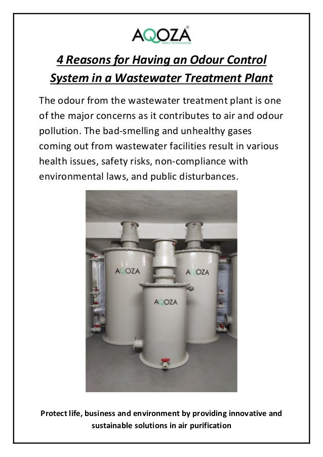 4 Reasons for having an Odour Control System in a Wastewater Treatment