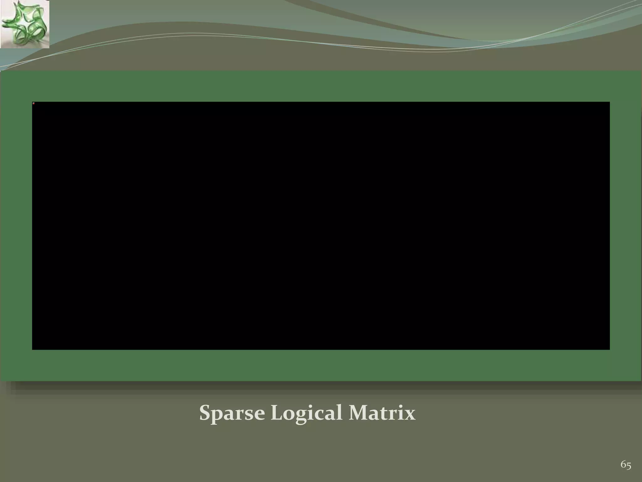 65 Sparse Logical Matrix 