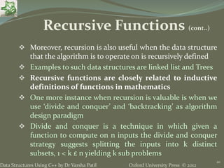 4. Recursion - Data Structures using C++ by Varsha Patil | PPTX ...