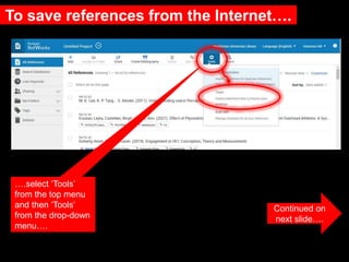 RefWorks 4: Exporting References (The Internet) Slide 2