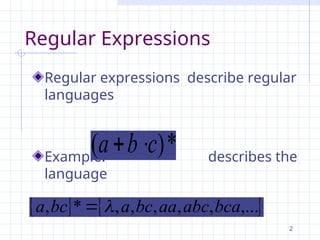 Regular Language Example 4_Regular_Expressionssssssssssassssss.ppt